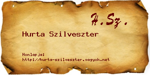 Hurta Szilveszter névjegykártya